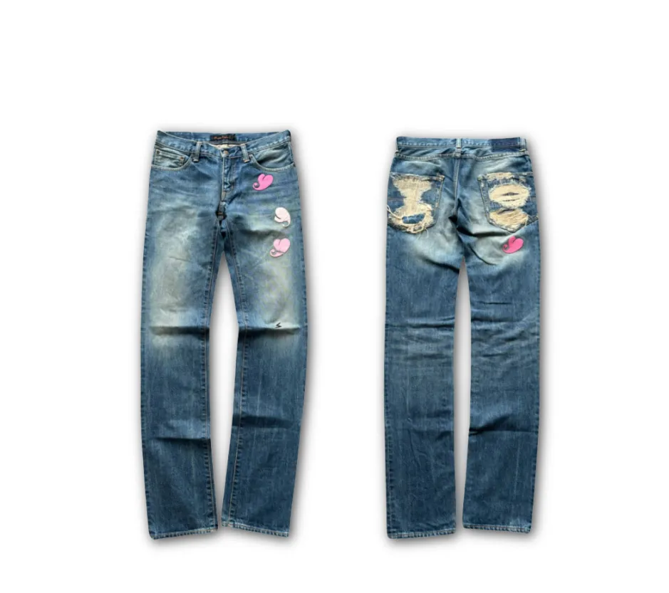 Undercover 05ss Love Embroidered Jeans