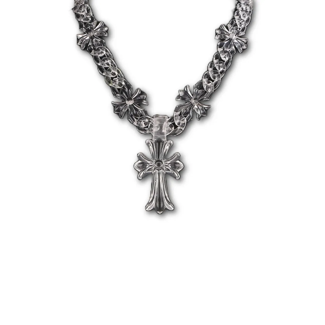 Acrylic Chrome Hearts Necklace