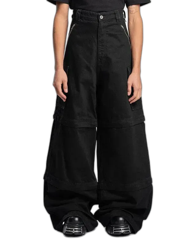 Vetements Black Oversized Transformer Cargo Pants