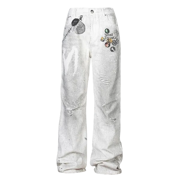Small Town Kid Trompe L Oeil Denim Pants